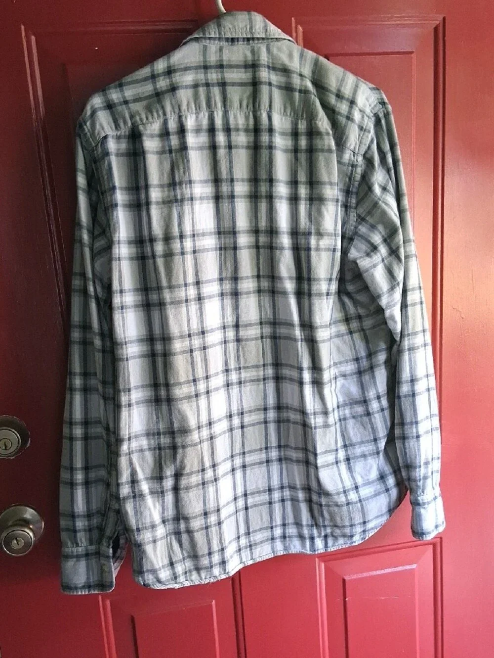 J. Crew Gray & Navy Plaid Cotton Button-Up Shirt
